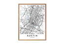 Austin Texas print poster map wall modern art home design