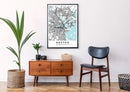 Boston Massachusetts print poster map wall modern art home design