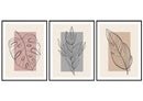 Botanical set minimalist line modern wall art Design décor