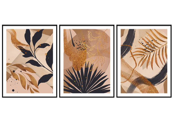 Botanical version abstract modern wall art design décor