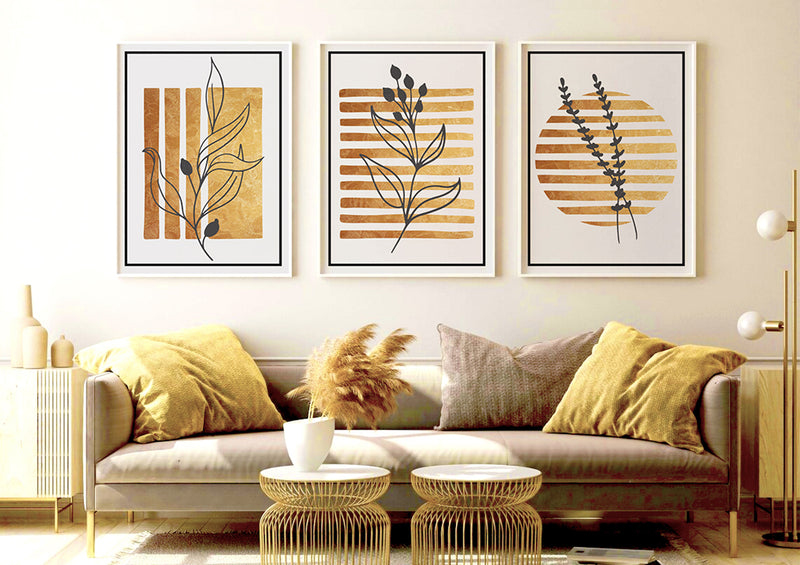 Botanical boho contemporary modern wall art Design décor
