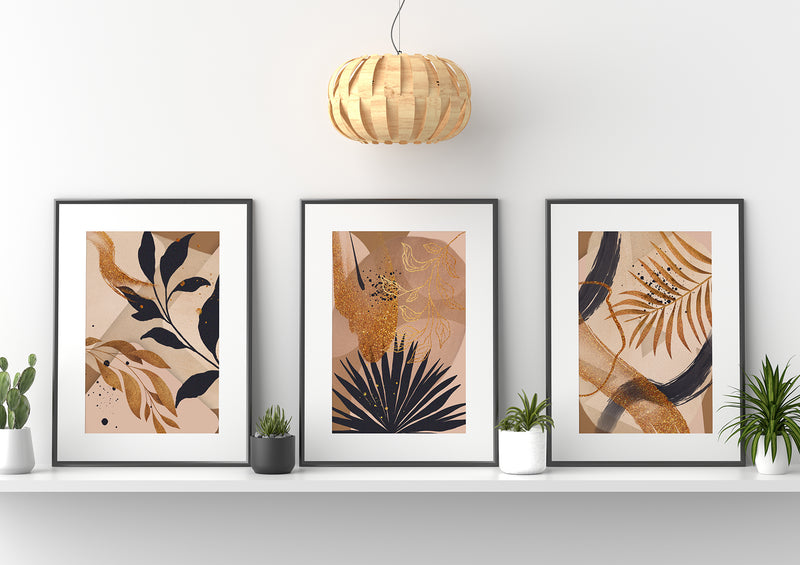 Botanical version abstract modern wall art design décor