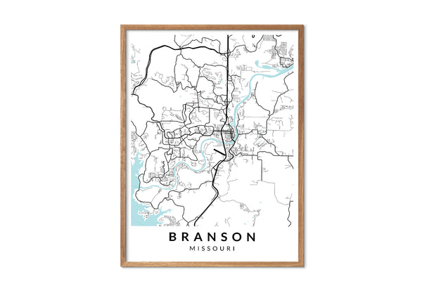 Branson Missouri print poster map wall modern art home design
