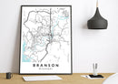 Branson Missouri print poster map wall modern art home design