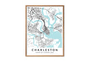 Charleston South Carolina print poster map wall modern art home design