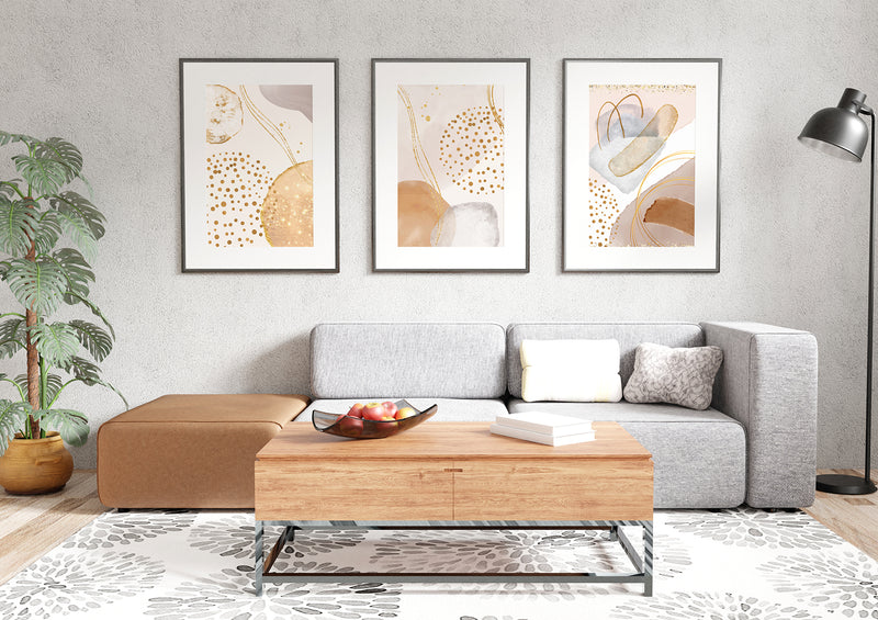 Copper tones abstract modern wall art design décor