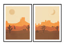 Desert landscape minimalist modern wall art design décor