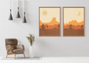 Desert landscape minimalist modern wall art design décor