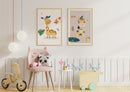 Happy Giraffe set nursery kids room wall art design décor