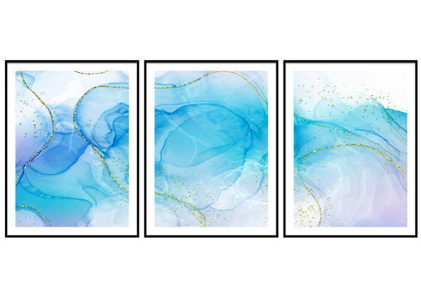 Ink color abstract modern wall art design décor