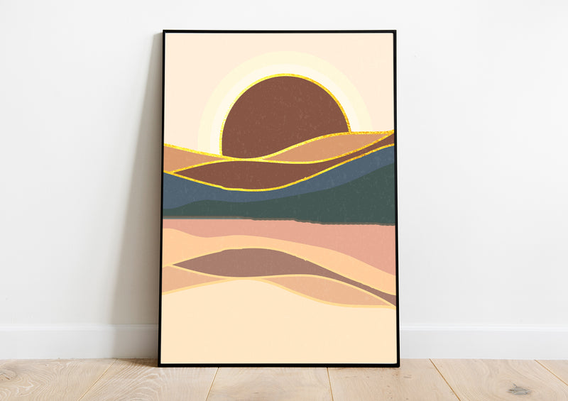 Landscape abstract prints modern wall art design décor