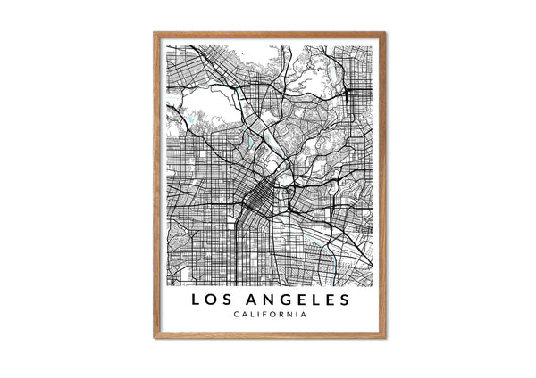 Los Angeles California print poster map wall modern art home design