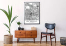 Los Angeles California print poster map wall modern art home design