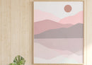 Mountains lake minimalist modern wall art design décor