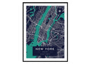 New York map, city posters wall art design décor