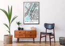 New York City print poster map wall modern art home design