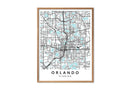 Orlando Florida print poster map wall modern art home design