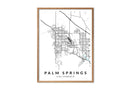 Palm Springs print poster map wall modern art home design