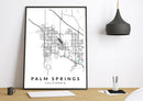 Palm Springs print poster map wall modern art home design