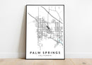 Palm Springs print poster map wall modern art home design
