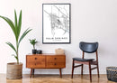 Palm Springs print poster map wall modern art home design