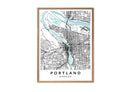 Portland Oregon print poster map wall modern art home design