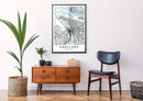 Portland Oregon print poster map wall modern art home design