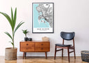 San Diego California print poster map wall modern art home design