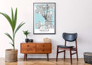 Seattle Washington print poster map wall modern art home design