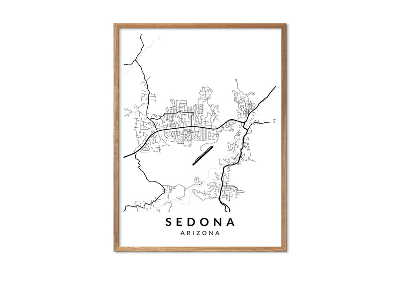 Sedona Arizona poster map print wall modern art home design