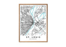 St Luis Missouri poster map print wall modern art home design